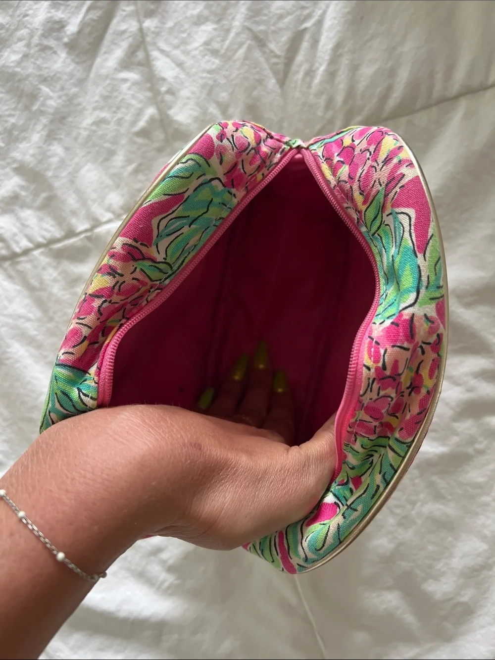 Lilly Pulitzer pineapple print makeup bag
